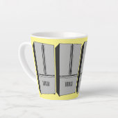 Tasse Latte Illustration du réfrigérateur de porte française (Angle gauche)