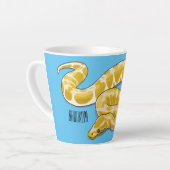 Tasse Latte Illustration du serpent python birman (Angle gauche)