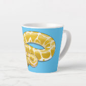 Tasse Latte Illustration du serpent python birman (Angle droit)