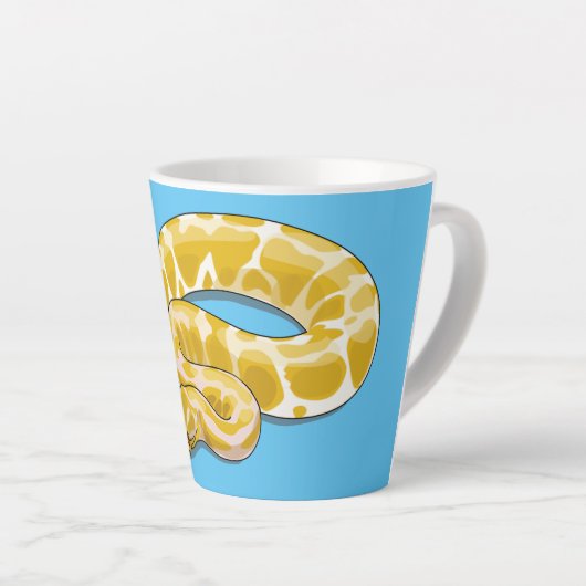 Tasse Latte Illustration du serpent python birman (Angle droit)