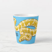 Tasse Latte Illustration du serpent python birman (Devant)
