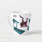 Tasse Latte Illustration du tapis roulant et de la bande dessi (Angle gauche)