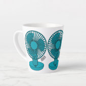 Tasse Latte Illustration du ventilateur (Angle gauche)