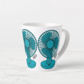 Tasse Latte Illustration du ventilateur (Angle droit)
