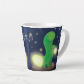 Tasse Latte Illustration du ver vert mou (Angle droit)