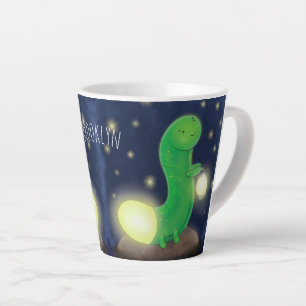 Tasse Latte Illustration du ver vert mou