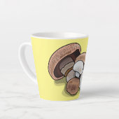 Tasse Latte Illustration d'un champignon (Angle gauche)