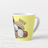 Tasse Latte Illustration d'un champignon (Angle droit)