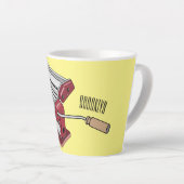 Tasse Latte Illustration d'un fabricant de pâtes alimentaires (Angle droit)