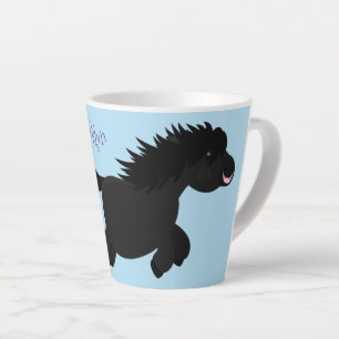 Tasse Latte Illustration d'un poney de Shetland mignon