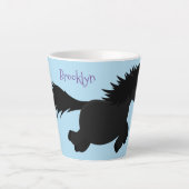 Tasse Latte Illustration d'un poney de Shetland mignon (Devant)