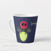 Tasse Latte Illustration d'une luciole à éclair mignon (Angle gauche)