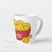 Tasse Latte Illustration d'une puce de pomme de terre (Angle droit)