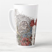Tasse Latte Illustration florale élégante de William Morris (Angle gauche)