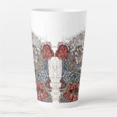 Tasse Latte Illustration florale élégante de William Morris (Devant)