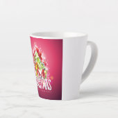 Tasse Latte Illustration graphique moderne de Noël rouge (Angle droit)