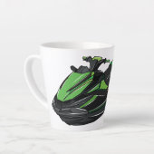 Tasse Latte Illustration Jet ski (Angle gauche)