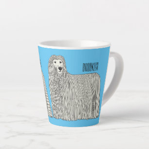 Tasse Latte Illustration Komondor pour chien