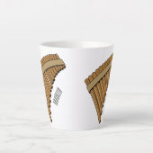 Tasse Latte Illustration Pan flûte / panpipes (Devant)