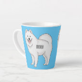 Tasse Latte Illustration Samoyed dog (Angle gauche)