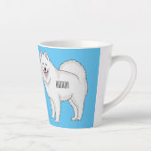 Tasse Latte Illustration Samoyed dog (Droite)