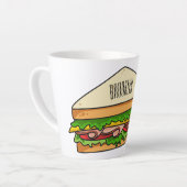 Tasse Latte Illustration Sandwich (Angle gauche)