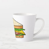 Tasse Latte Illustration Sandwich (Droite)