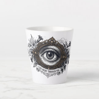 Tasse Latte Illustration Vintage Œil Gothique - Académie Sombr