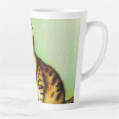 Tasse Latte Illustration vintage Tabby Cat (Droite)