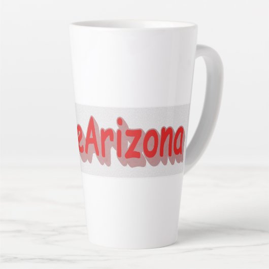 Tasse Latte "#iLoveArizona " Joli design. Acheter maintenant (Angle droit)