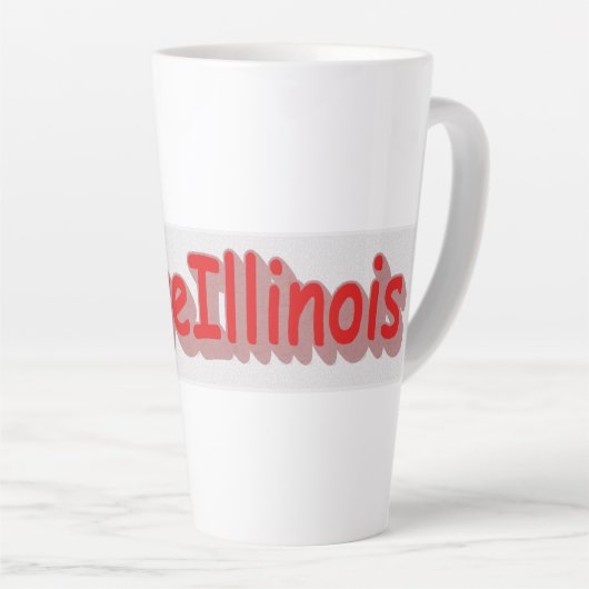 Tasse Latte "#iLoveIllinois" Joli design. Acheter maintenant (Angle droit)