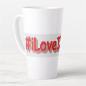Tasse Latte "#iLoveIllinois" Joli design. Acheter maintenant (Angle gauche)
