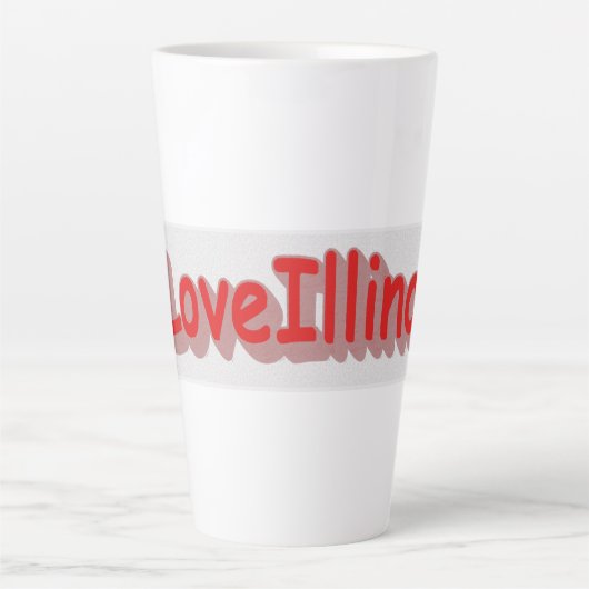 Tasse Latte "#iLoveIllinois" Joli design. Acheter maintenant (Devant)