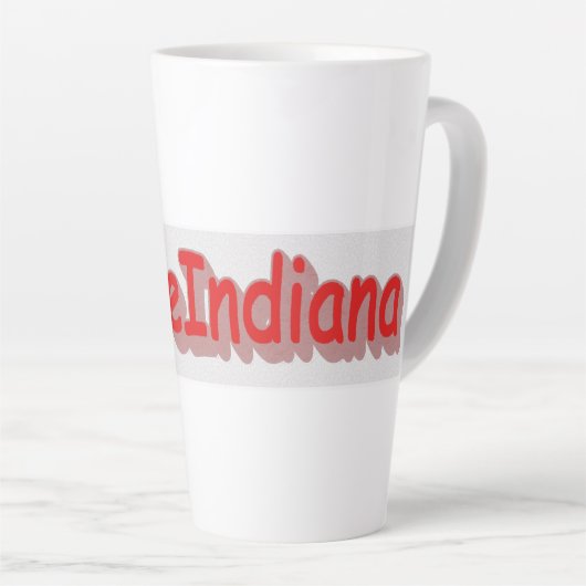 Tasse Latte "#iLoveIndiana " Conception sympa. Acheter mainten (Angle droit)