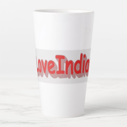 Tasse Latte "#iLoveIndiana " Conception sympa. Acheter mainten (Devant)
