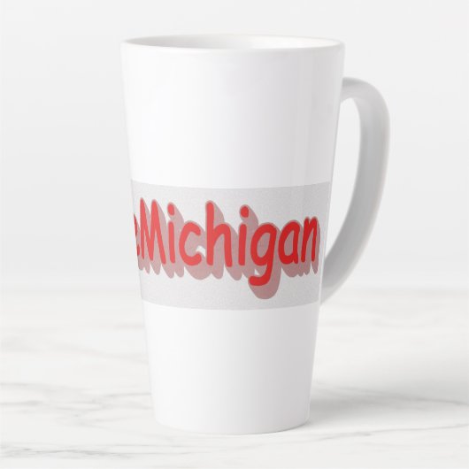 Tasse Latte "#iLoveMichigan " Conception sympa. Commandez dès  (Angle droit)