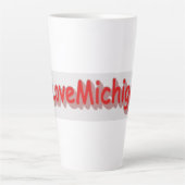 Tasse Latte "#iLoveMichigan " Conception sympa. Commandez dès  (Devant)
