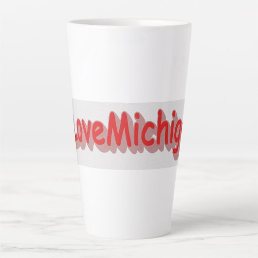 Tasse Latte "#iLoveMichigan " Conception sympa. Commandez dès  (Devant)
