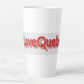Tasse Latte "#iLoveQuebec" Joli design. Commandez dès maintena (Devant)