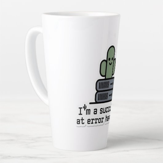 Tasse Latte I'm a Succulent at Error Handling Sticker - (Angle gauche)