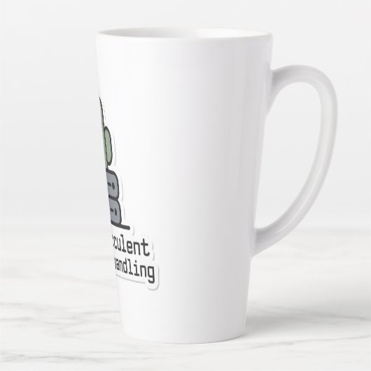 Tasse Latte I'm a Succulent at Error Handling Sticker - (Droite)