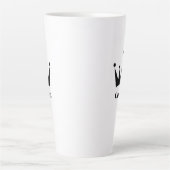 Tasse Latte Image Couronne couleur noire du texte Queen person (Devant)