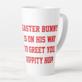 Tasse Latte Image de lapin de Pâques humour texte (Angle droit)