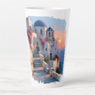 Tasse Latte Image impressionniste de l'architecture de Santori
