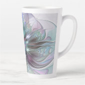 Tasse Latte Imaginaire coloré Abstrait Fleur fractale moderne (Droite)