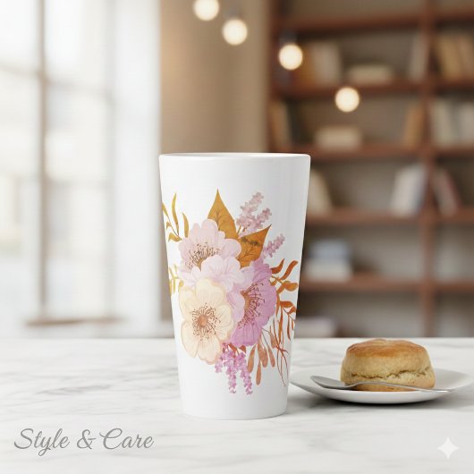 Tasse Latte Imaginaire floral