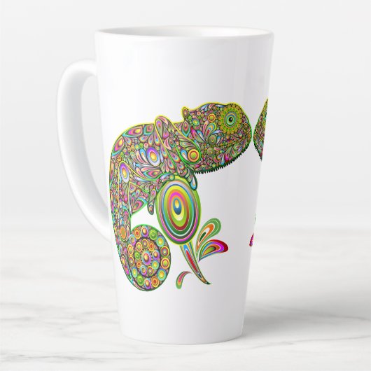 Tasse Latte Imaginaire psychédélique de Chameleon (Angle gauche)