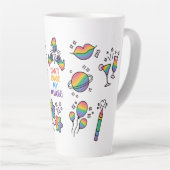 Tasse Latte Impossible d'effacer ma fierté LGBTQ (Angle droit)