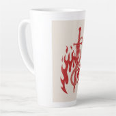 Tasse Latte Impression d'art Risographe Serpent et Épée | Flam (Angle gauche)