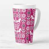 Tasse Latte Impression de cheval suédois Dala rose (Angle droit)